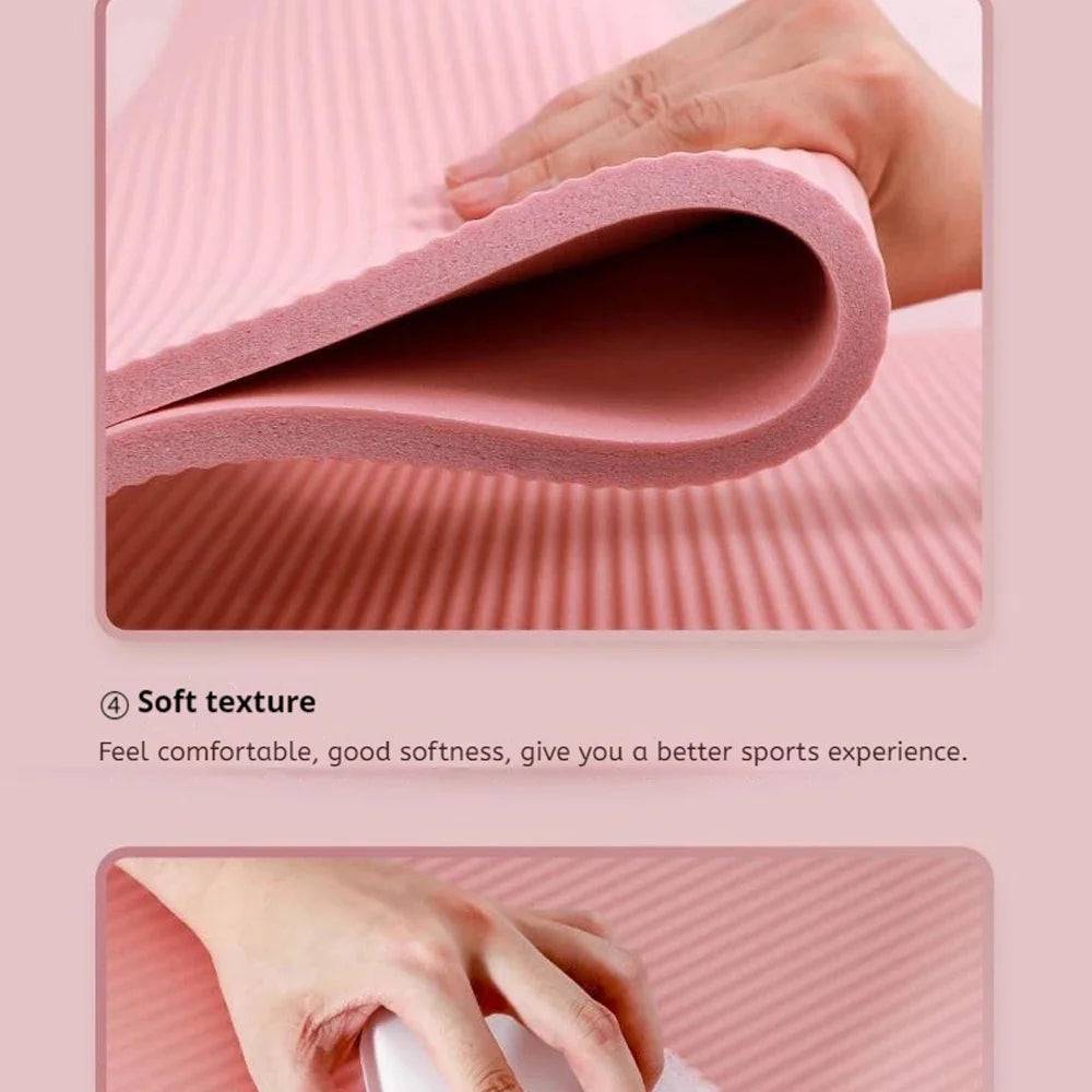 Yoga Mat Non Slip Eco Friendly Fitness Exercise Mat Pilates Pro Yoga Mats for Women Workout Mats for Home Floor Workouts