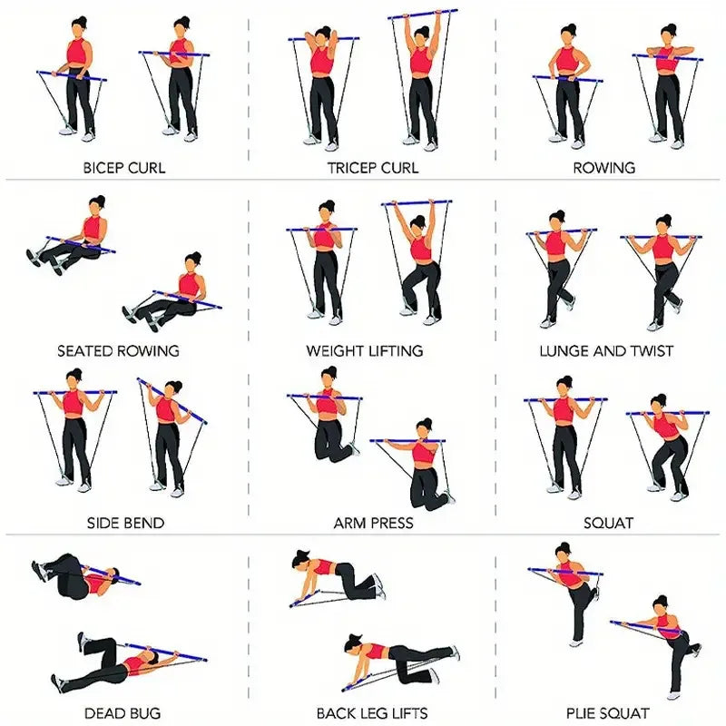 Premium Pilates Bar Resistance Band